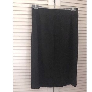 Les Copains Italian Dark Gray Black Wool Blend Pencil Skirt 40/U.S. 6